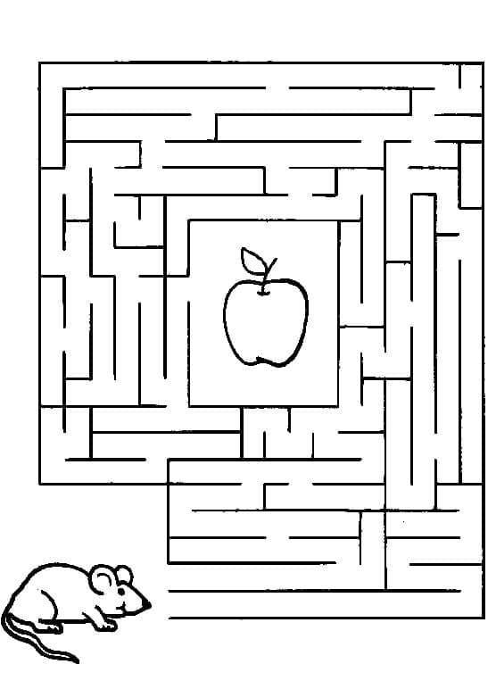 Gratis labyrint å skrive ut fargelegging
