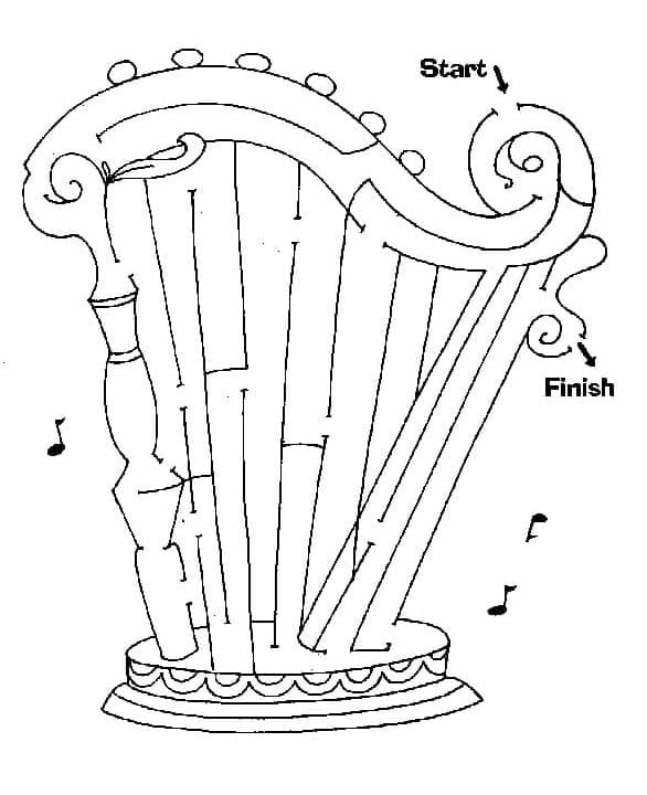 Gratis labyrint for barn fargelegging
