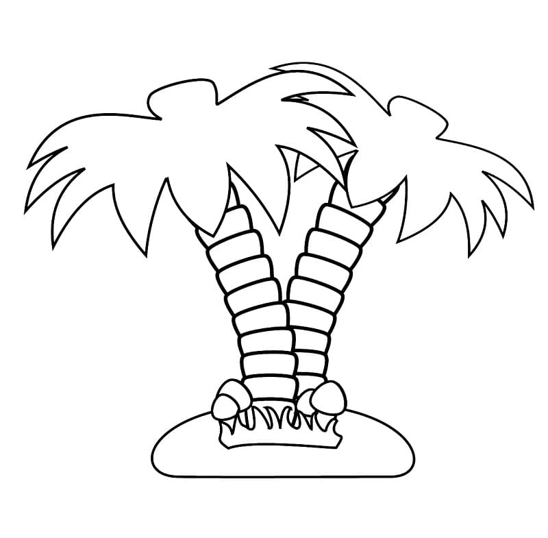 Gratis palme bilde fargelegging