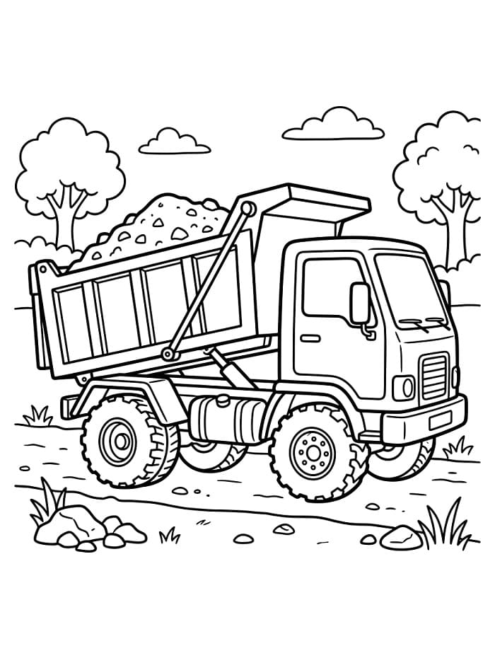 Gratis utskriftbar Dumper fargelegging