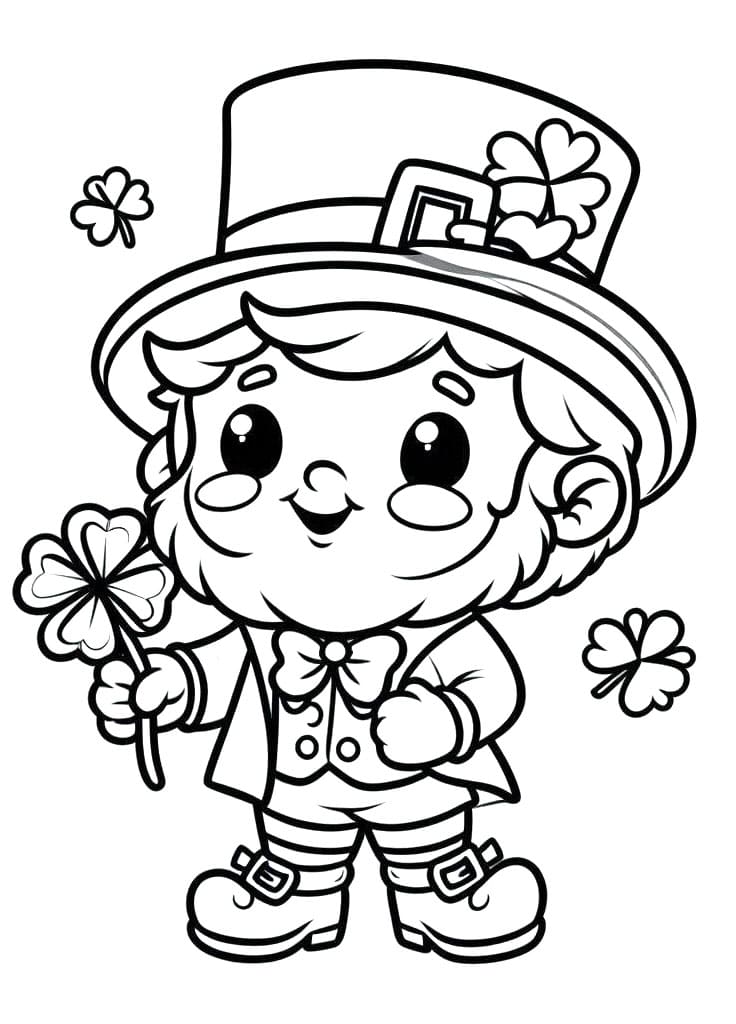 Gratis utskriftbar Leprechaun fargelegging