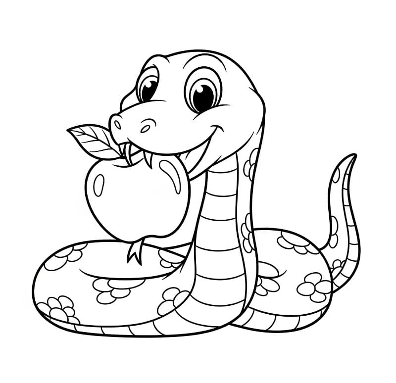 Gratis utskriftbar Slange fargelegging