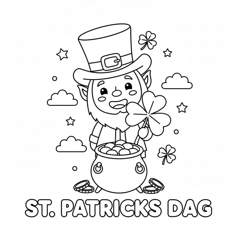 Gratis utskriftbar St. Patricks dag fargelegging
