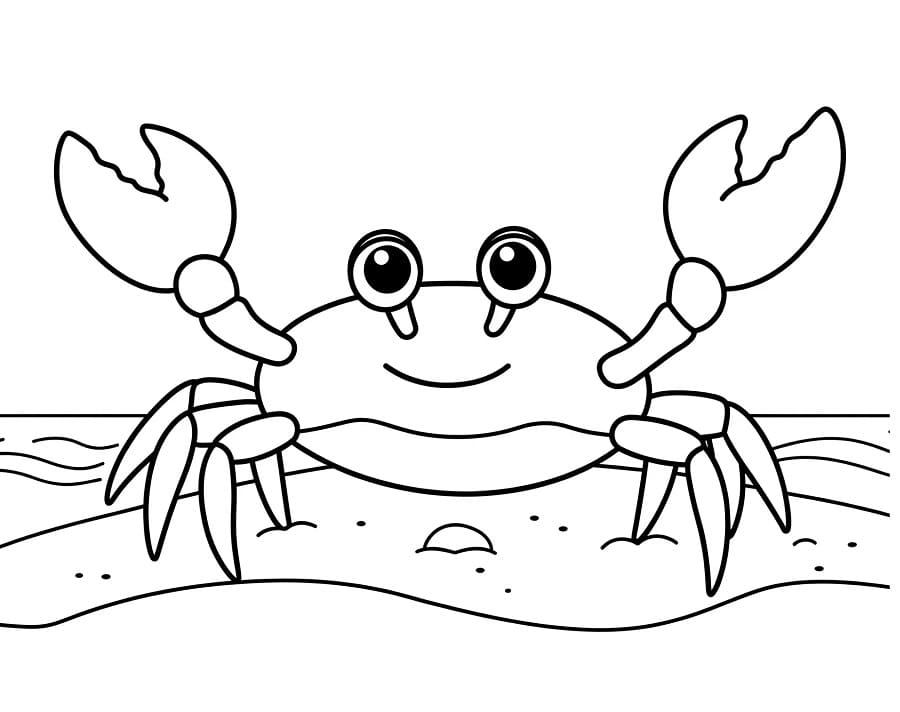 Gratis utskriftbar krabbe fargelegging