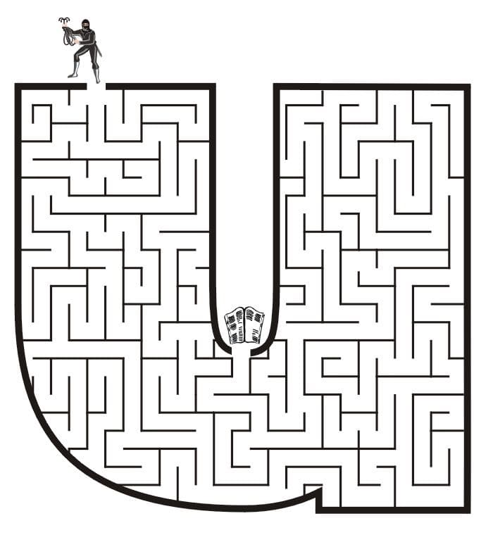 Gratis utskriftbar labyrint fargelegging
