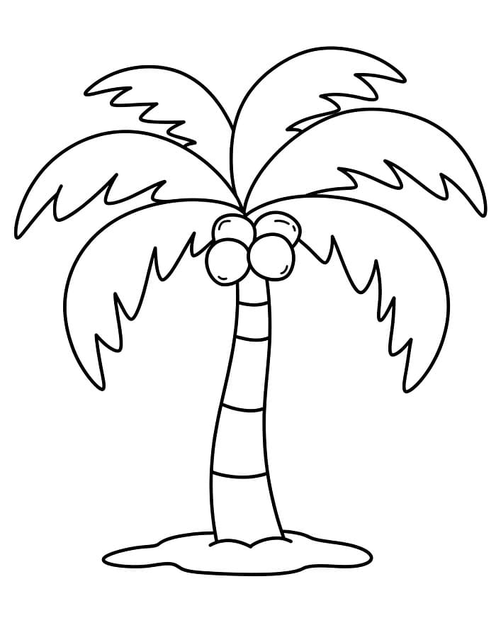 Gratis utskriftbar palme fargelegging