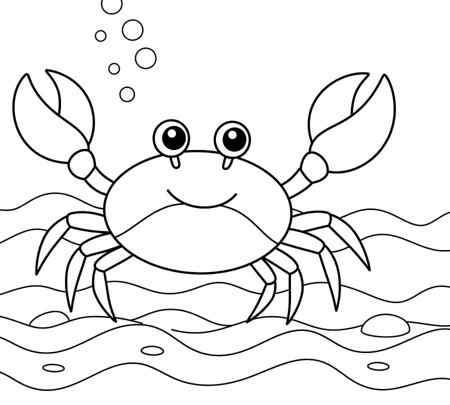 Krabbe gratis utskriftbar fargelegging