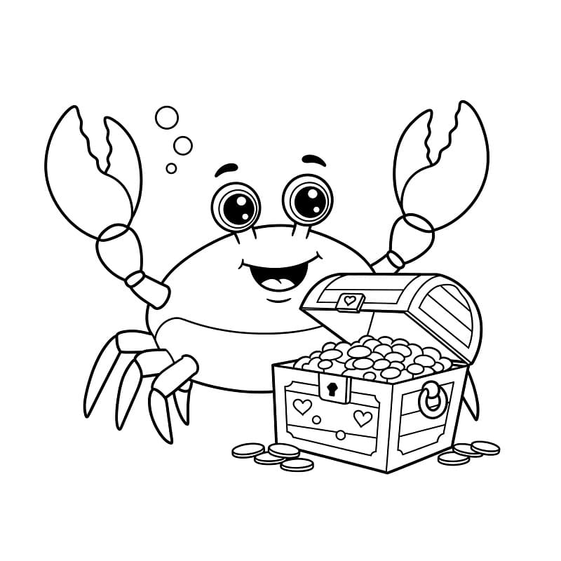 Krabbe gratis fargelegging