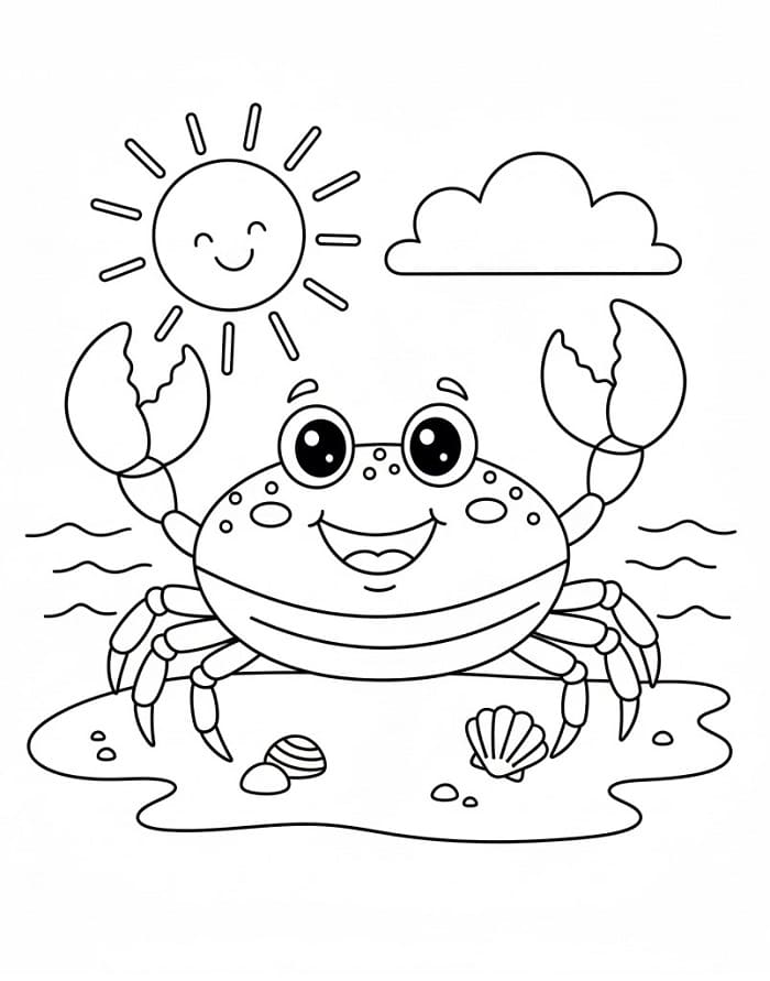 Krabbe uten kostnad fargelegging