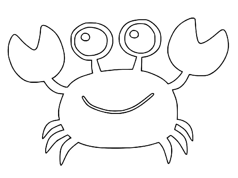 Krabbe utskriftbart bilde fargelegging