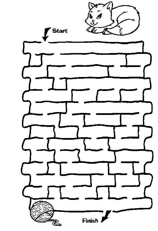 Labyrint bilde fargelegging