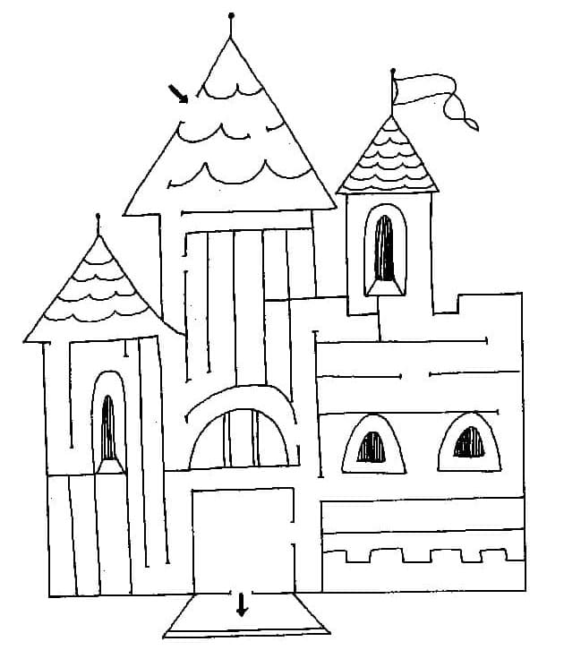 Labyrint gratis bilde fargelegging