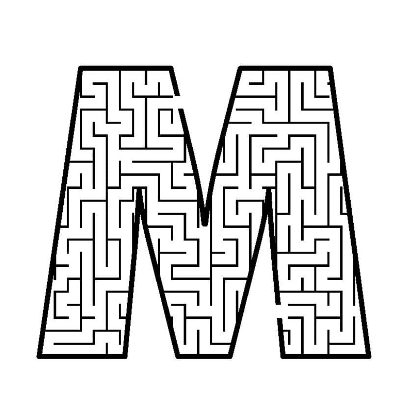 Labyrint utskriftbar fargelegging
