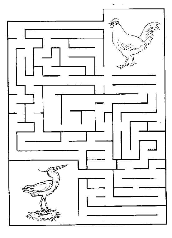 Labyrint utskriftbart bilde fargelegging