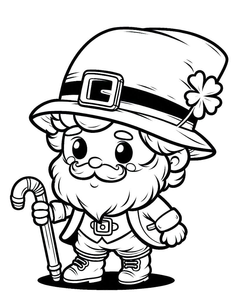 Leprechaun å skrive ut fargelegging