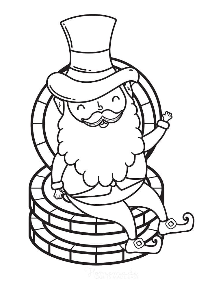 Leprechaun for 3-åringer fargelegging