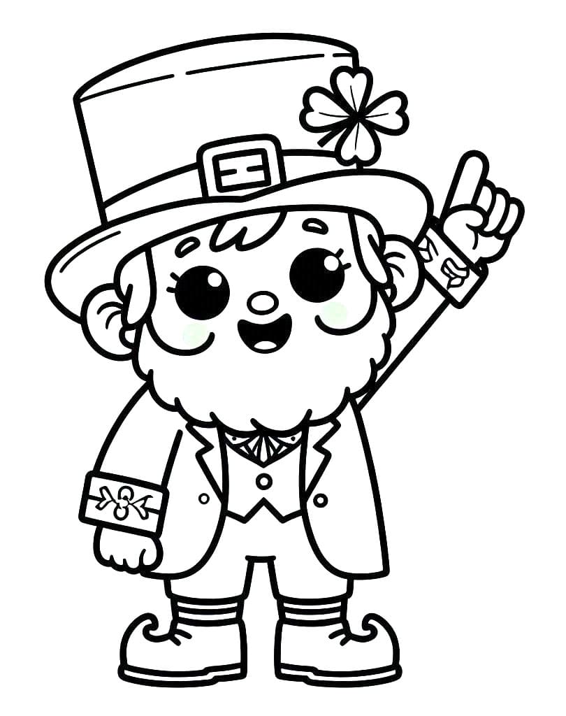 Leprechaun utskriftbar fargelegging