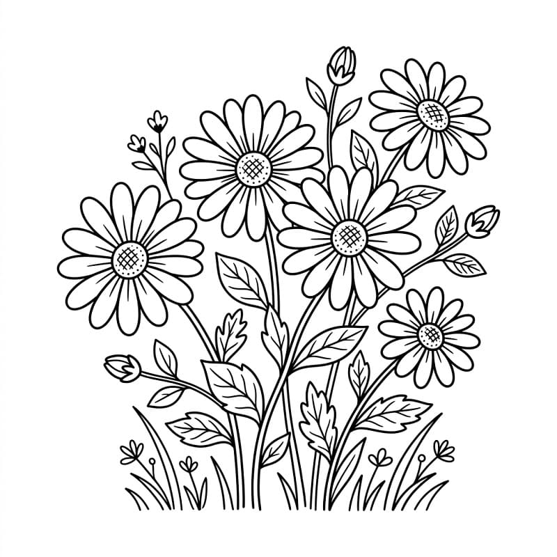 Lett Tusenfryd fargelegging