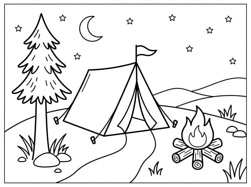 Lett camping fargelegging