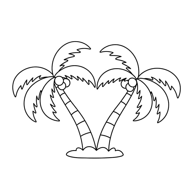 Palme gratis utskriftbar fargelegging