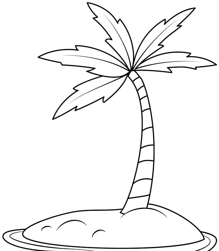 Palme utskriftbar for barn fargelegging