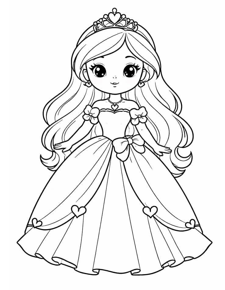 Prinsesse Søt fargelegging