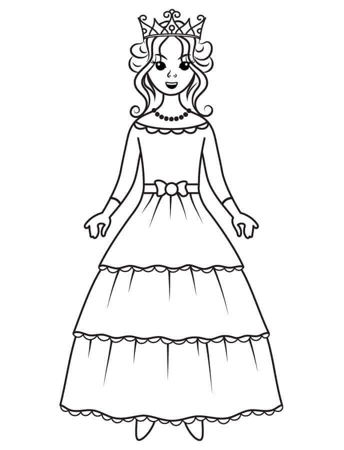 Prinsesse gratis fargelegging