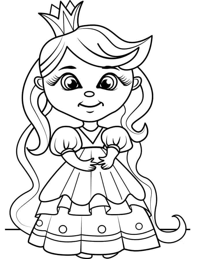 Prinsesse uten kostnad fargelegging