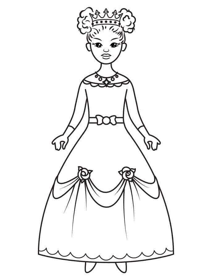 Skriv ut Prinsesse fargelegging