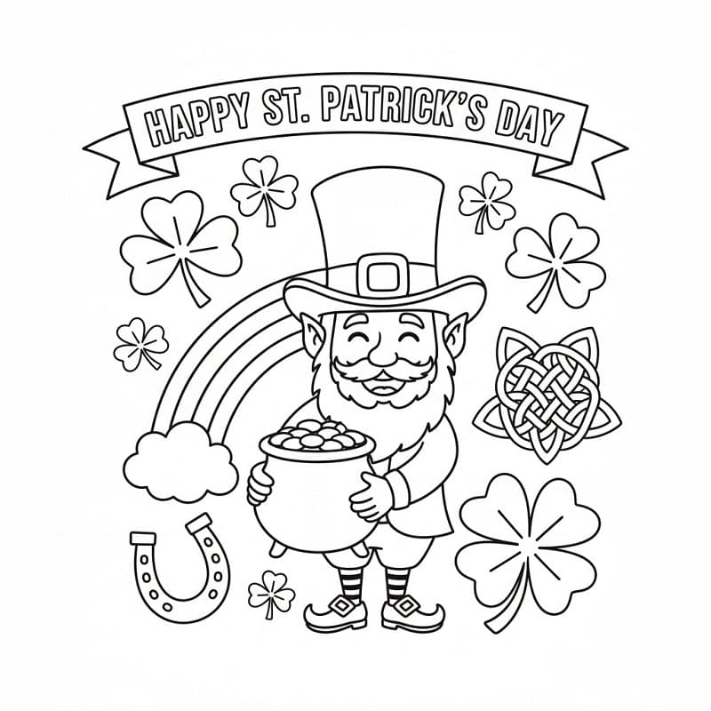 Skriv ut St. Patricks dag fargelegging