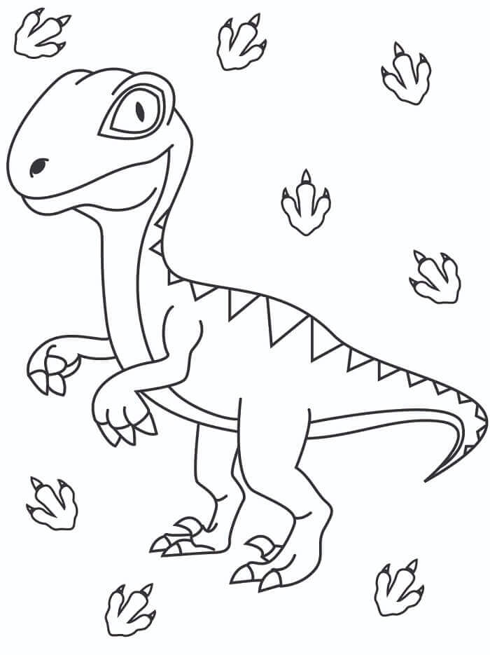 Skriv ut Velociraptor fargelegging