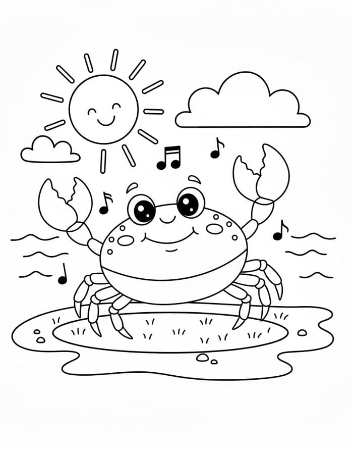 Skriv ut krabbe fargelegging