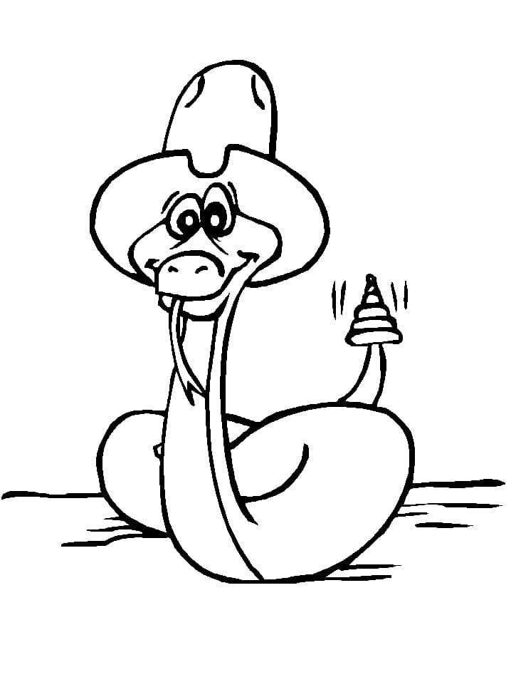 Slange å skrive ut fargelegging