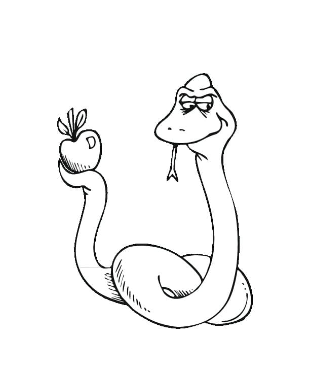 Slange for 3-åringer fargelegging