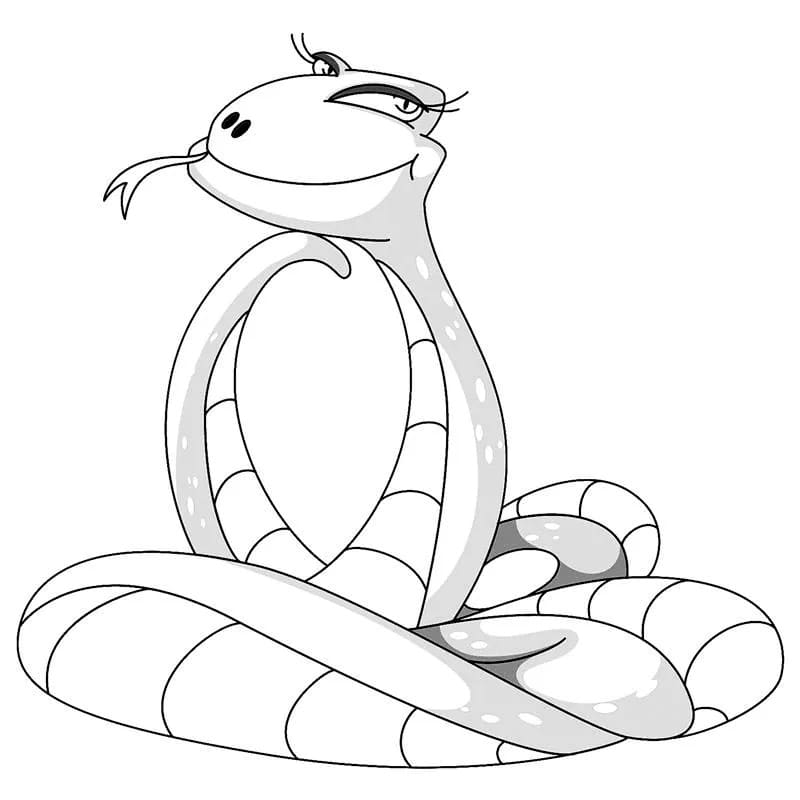 Slange for 6-åringer fargelegging