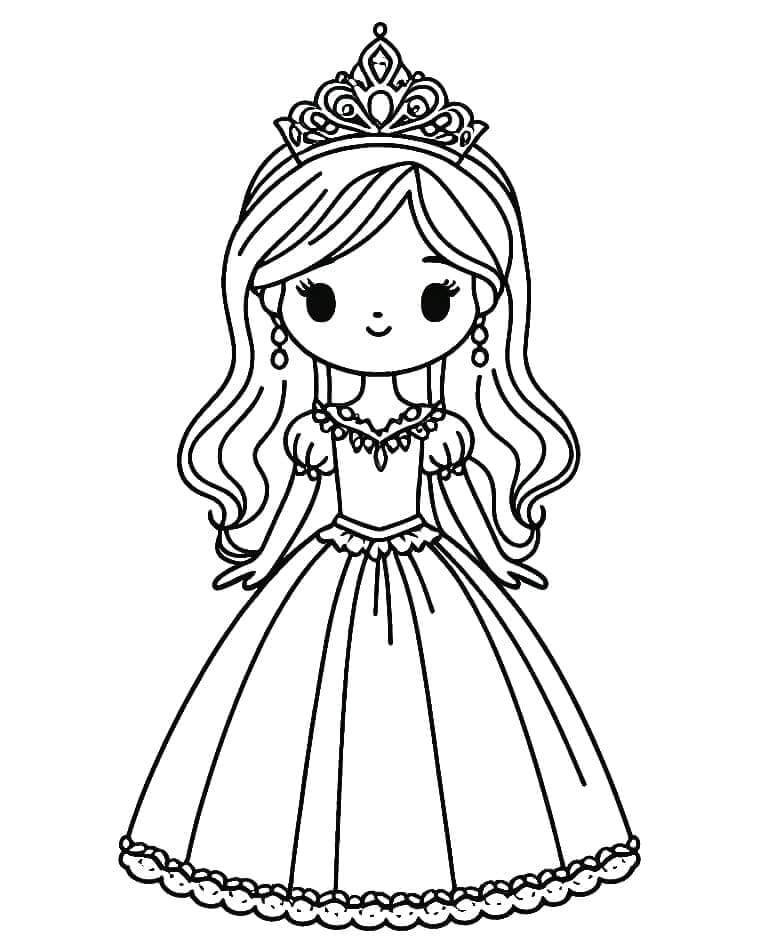 Smilende Prinsesse fargelegging