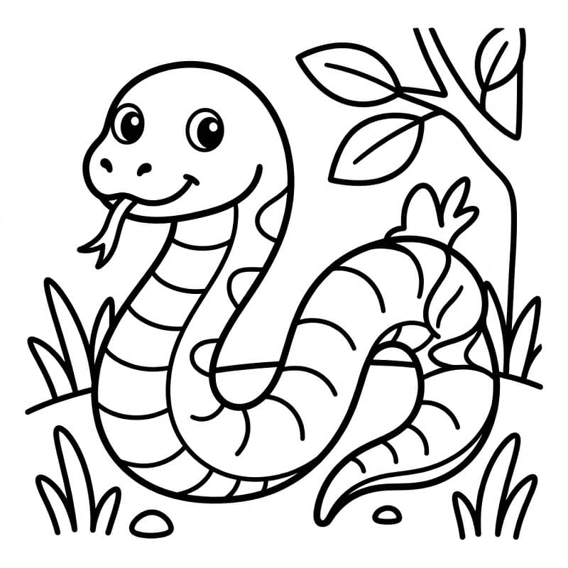 Smilende Slange fargelegging