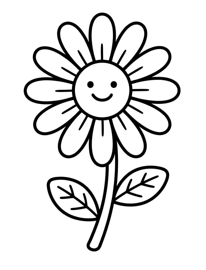 Søt Tusenfrydblomst fargelegging