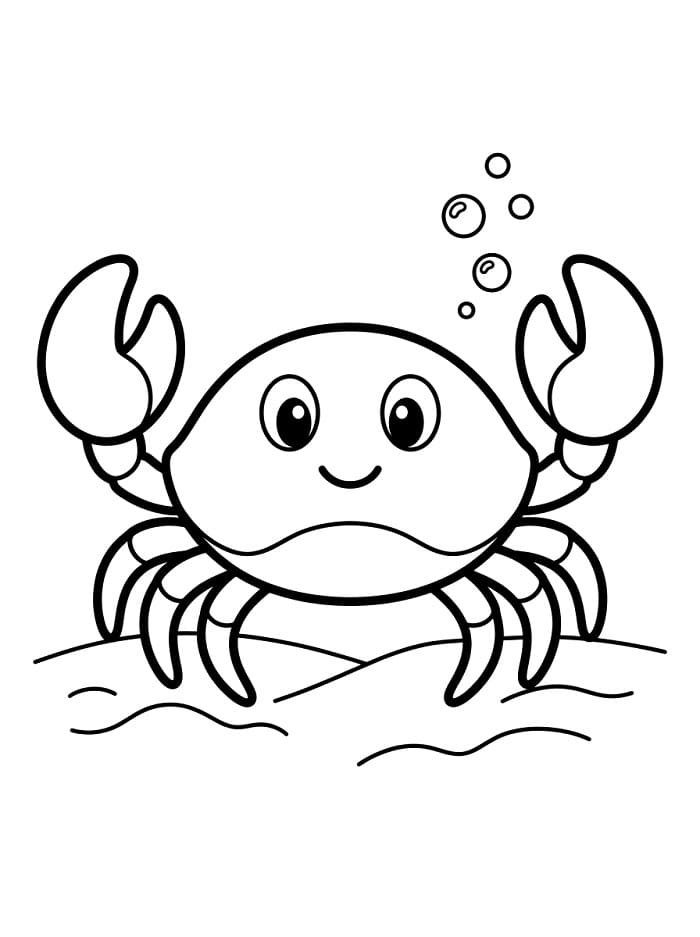 Søt krabbe fargelegging