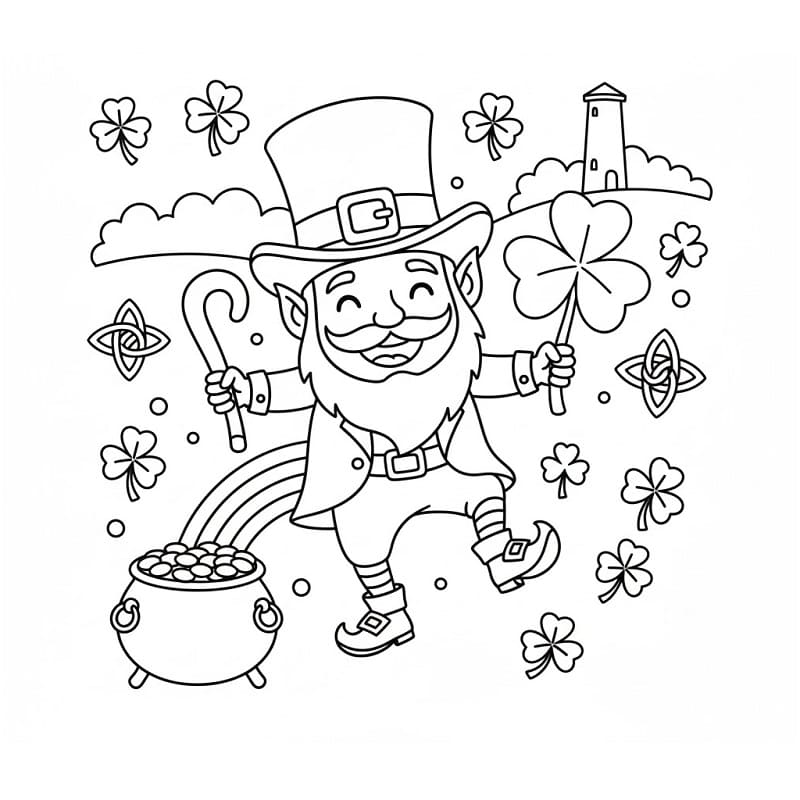 St. Patricks dag uten kostnad fargelegging