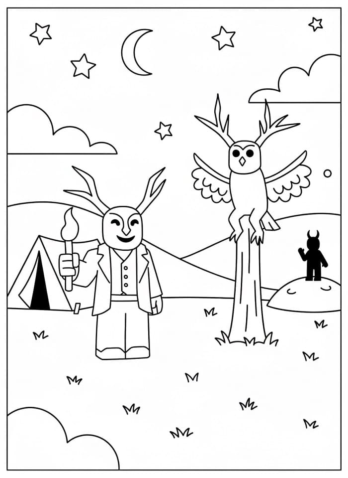 Tøff 99 Netter i Skogen fargelegging