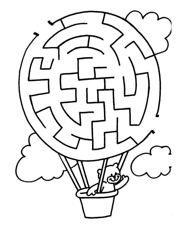 Tøff labyrint fargelegging