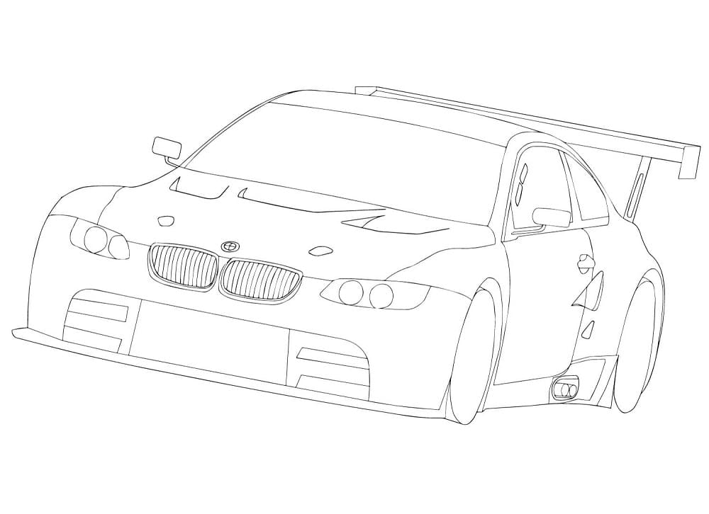 Utskriftbar BMW for barn fargelegging