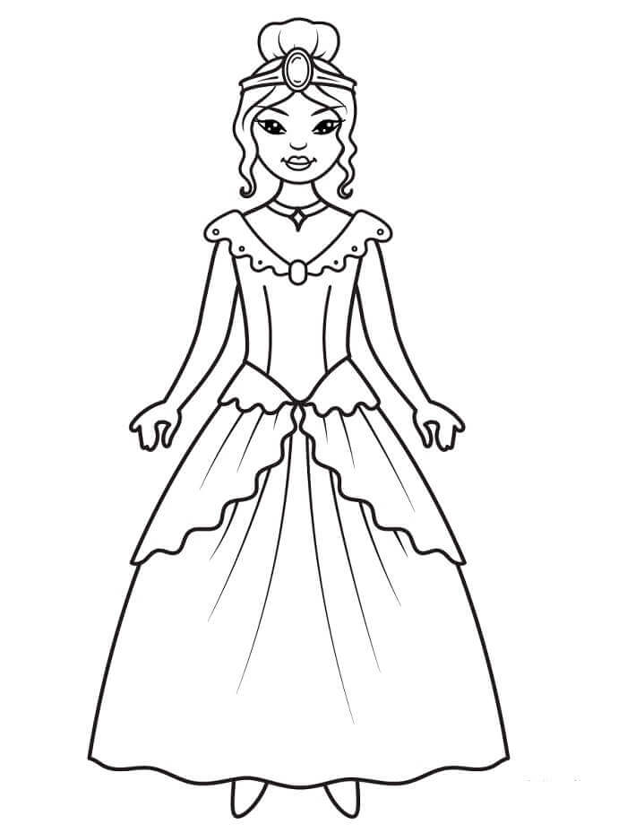 Utskriftbar Prinsesse fargelegging