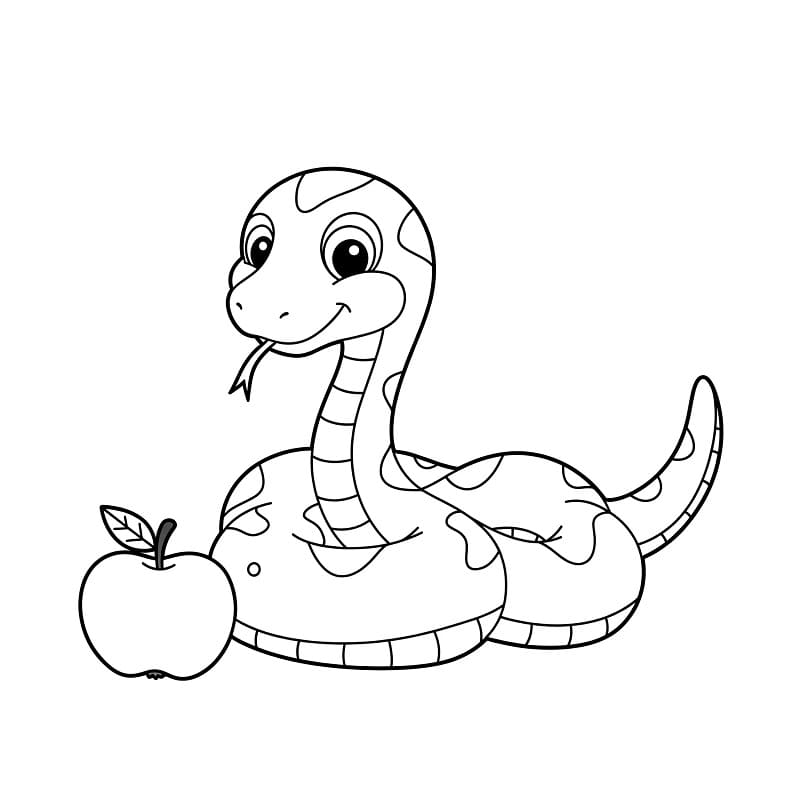 Utskriftbar Slange fargelegging