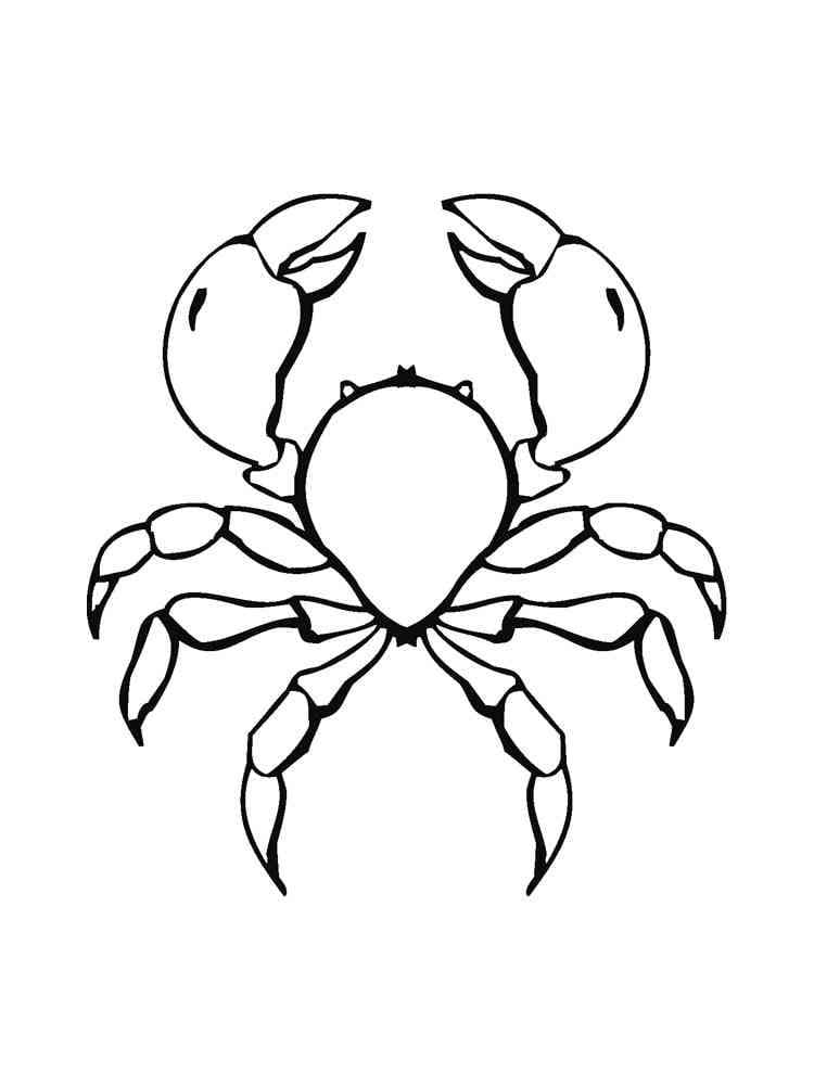 Utskriftbar krabbe for barn fargelegging