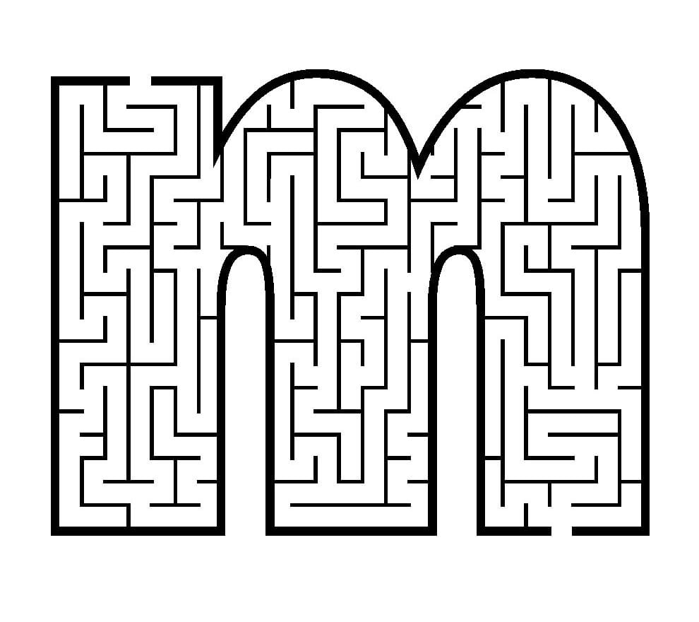 Utskriftbar labyrint fargelegging