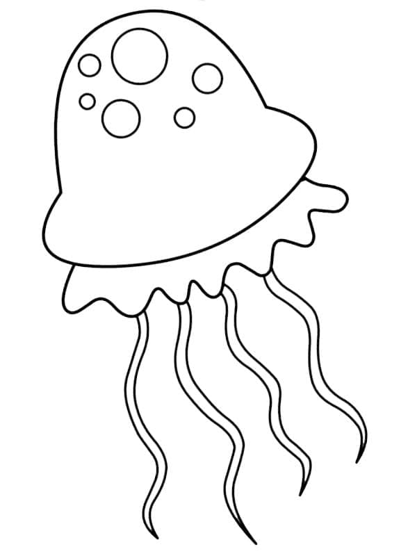 Utskriftbar manet for barn fargelegging