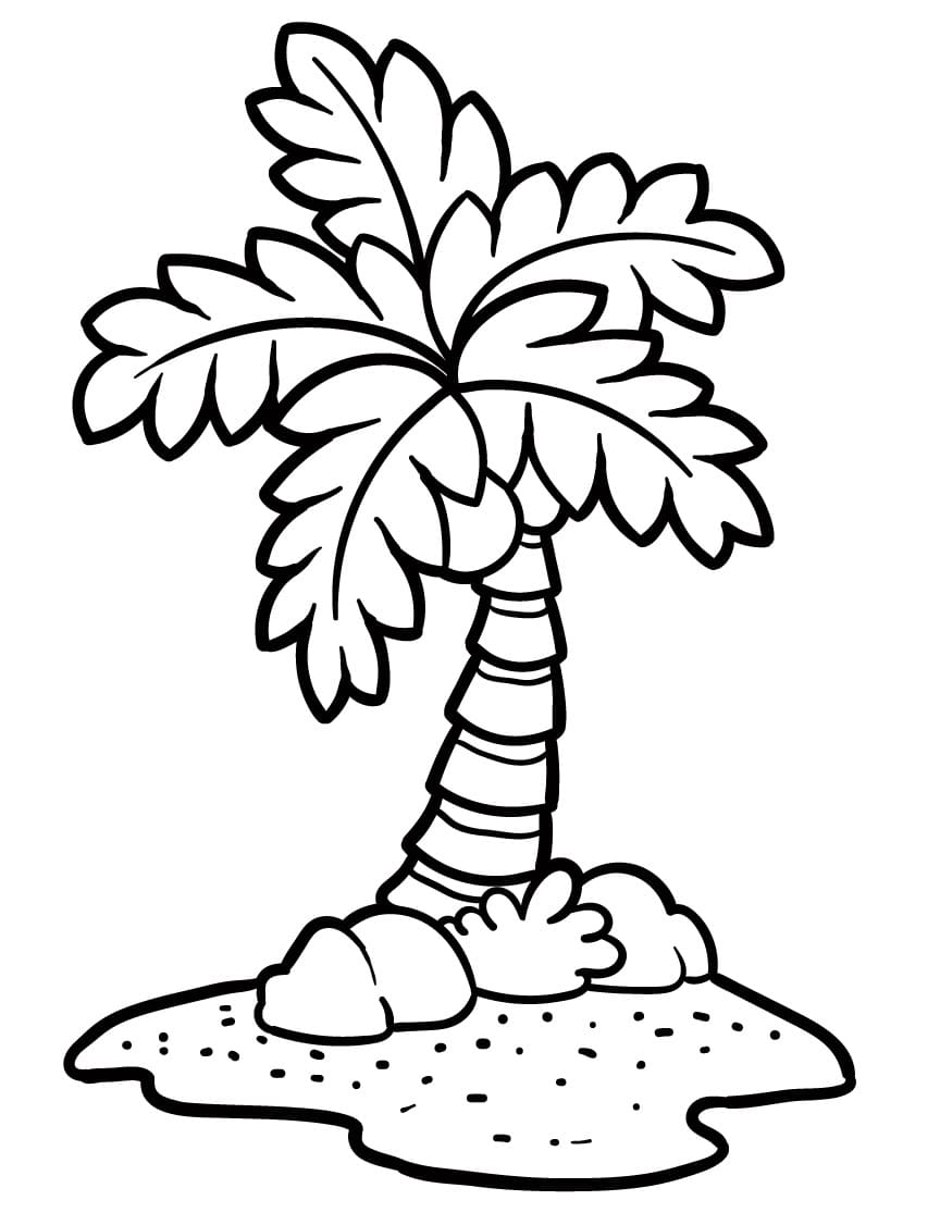 Utskriftbar palme uten kostnad fargelegging