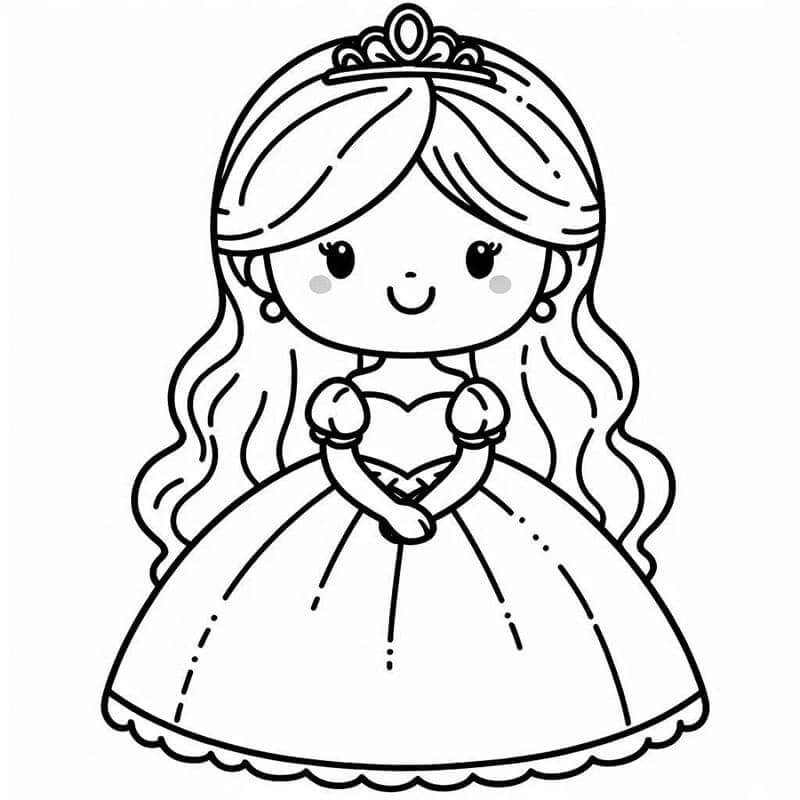 Vakker Prinsesse fargelegging